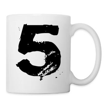 5 Number jersey - Mug - white - Right