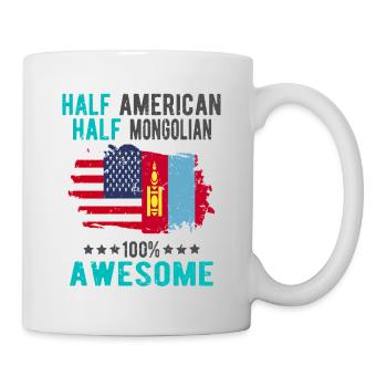 Half American Half Mongolian - Mug - white - Right