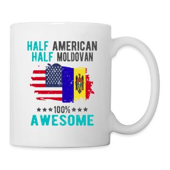 Half American Half Moldovans - Mug - white - Right