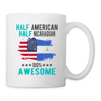 Half American Half Nicaraguan - Mug - white - Right