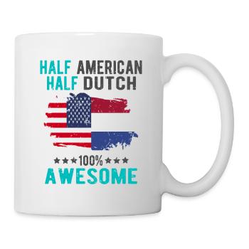 Moitié américain moitié néerlandais - Mug blanc - blanc - Droite