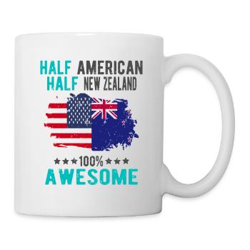Moitié américain moitié néo-zélandais - Mug blanc - blanc - Droite