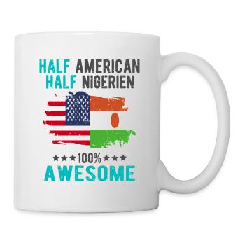 Half American Half Nigerien - Mug - white - Right