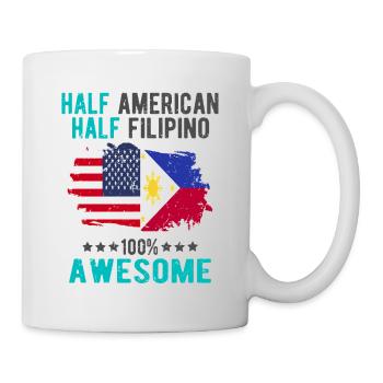 Moitié américain moitié philippin - Mug blanc - blanc - Droite