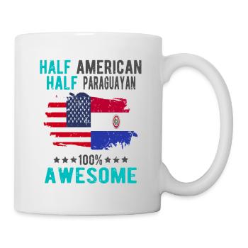Half American Half Paraguayan - Mug - white - Right