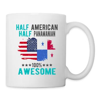 Moitié américain moitié Panamania - Mug blanc - blanc - Droite