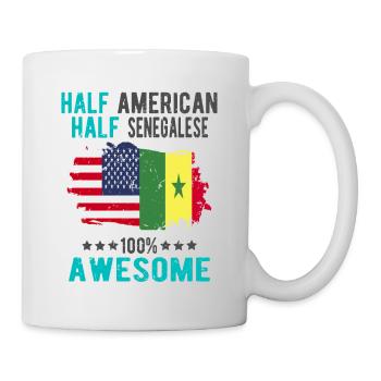Moitié américain moitié sénégalais - Mug blanc - blanc - Droite