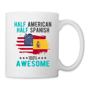 Half American Half Spanish - Mug - white - Right