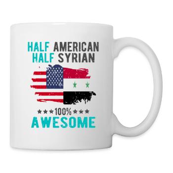 Moitié américain moitié syrien - Mug blanc - blanc - Droite
