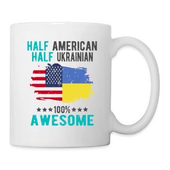 Half American Half Ukrainian - Mug - white - Right