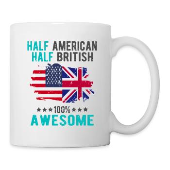 Moitié américain moitié britannique - Mug blanc - blanc - Droite