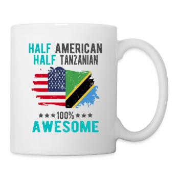 Moitié américain moitié tanzanien - Mug blanc - blanc - Droite