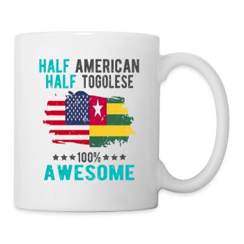 Half American Half Tongolese - Mug - white - Right
