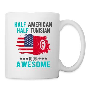 Half American Half Tunisian - Mug - white - Right