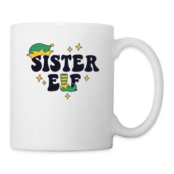 Schwester Elf Passende Familie Weihnachtsgruppe Weihnachten - Tasse - Weiß - Rechts