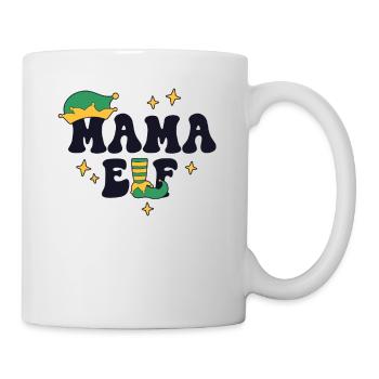 Mama Elf Passende Familie Weihnachtsgruppe Weihnachten Mama - Tasse - Weiß - Rechts