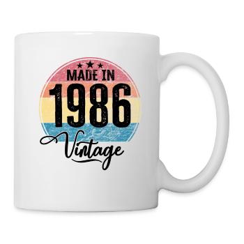 Millésime Fabriqué en 1986 Année de naissance 1986 Anniversaire - Mug blanc - blanc - Droite