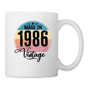 Millésime Fabriqué en 1986 Année de naissance 1986 Anniversaire - Mug blanc - blanc - Droite