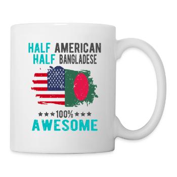 Half American Half Bangladeshi - Mug - white - Right