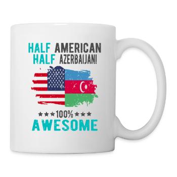 Half American Half Azerbaijani - Mug - white - Right