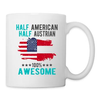 Half American Half Austrian - Mug - white - Right