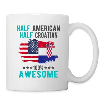 Half American, half Croat - Mug - white - Right