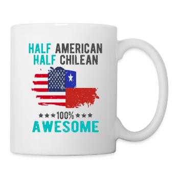 Half American Half Chilean - Mug - white - Right