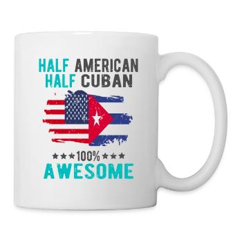 Halb Amerikaner Halb Kubaner - Tasse - Weiß - Rechts