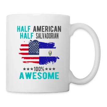 Mi-Américain, mi-Salvadorien - Mug blanc - blanc - Droite