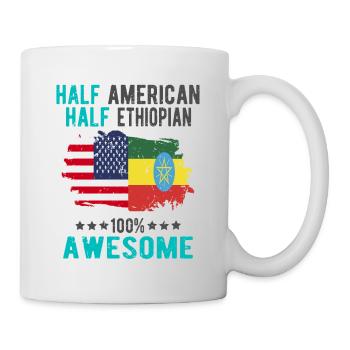 Half American, half Ethiopian - Mug - white - Right