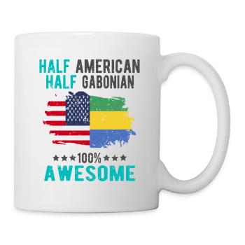 Half American Half Gabonese - Mug - white - Right