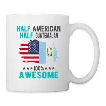 Moitié américain moitié guatémaltèque - Mug blanc - blanc - Droite