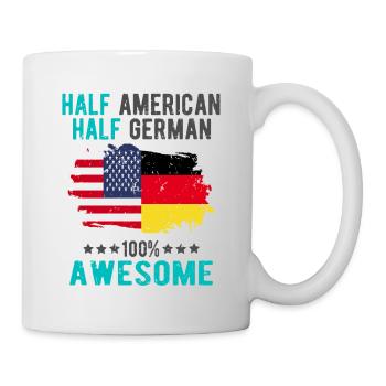 Half American Half German - Mug - white - Right