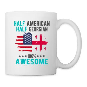 Half American Half Georgian - Mug - white - Right