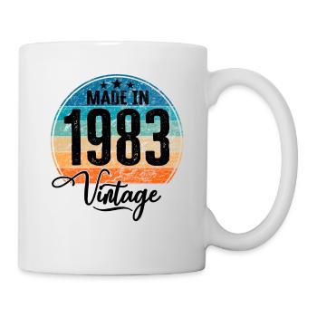 Vintage Made in 1983 Geburtsjahr 1983 Geburtstag - Tasse - Weiß - Rechts