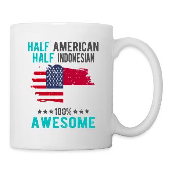 Moitié américain moitié indonésien - Mug blanc - blanc - Droite