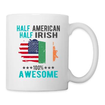 Half American Half Irish - Mug - white - Right