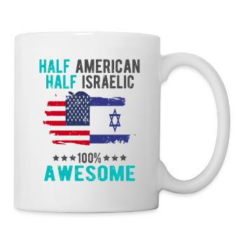 Moitié américain moitié Isreali - Mug blanc - blanc - Droite