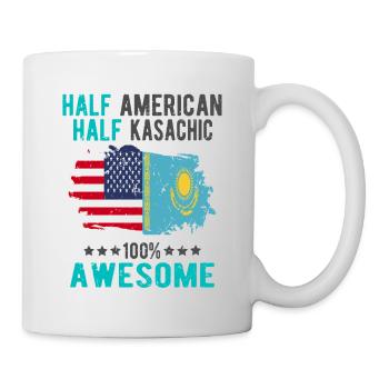 Moitié américain moitié kazakh - Mug blanc - blanc - Droite
