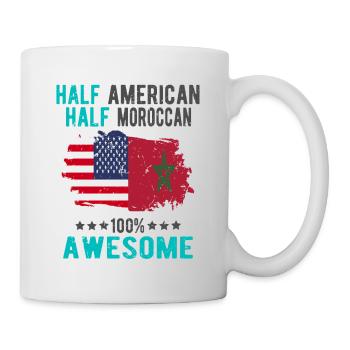 Halb Amerikaner Halb Marokkaner - Tasse - Weiß - Rechts