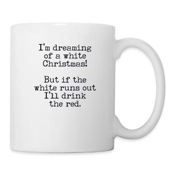 Drôle de Noël White Red Wine Lover Noël Vacances - Mug blanc - blanc - Droite