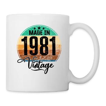 Vintage Made in 1981 Year of birth 1981 Birthday - Mug - white - Right