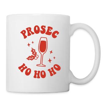 Prosec Ho Ho Ho Lustige Weihnachts-Trinkparty - Tasse - Weiß - Rechts