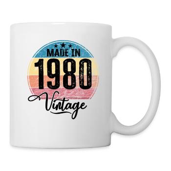 Millésime Fabriqué en 1980 Année de naissance 1980 Anniversaire - Mug blanc - blanc - Droite