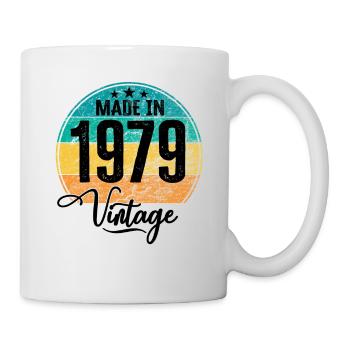 Vintage Made in 1979 Geburtsjahr 1979 Geburtstag - Tasse - Weiß - Rechts