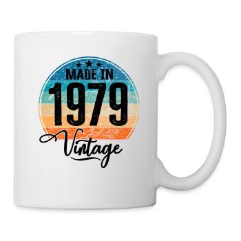 Vintage Made in 1979 Geburtsjahr 1979 Geburtstag - Tasse - Weiß - Rechts