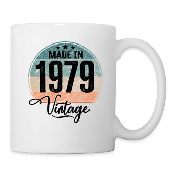 Vintage Made in 1979 Geburtsjahr 1979 Geburtstag - Tasse - Weiß - Rechts