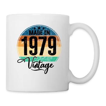 Vintage Made in 1979 Geburtsjahr 1979 Geburtstag - Tasse - Weiß - Rechts