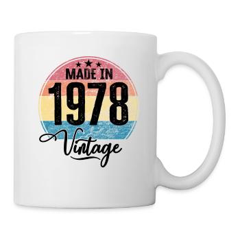 Vintage Fabriqué en 1978 Année de naissance 1978 Anniversaire - Mug blanc - blanc - Droite