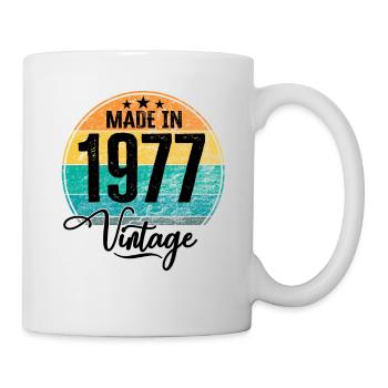 Millésime Fabriqué en 1977 Année de naissance 1977 Anniversaire - Mug blanc - blanc - Droite